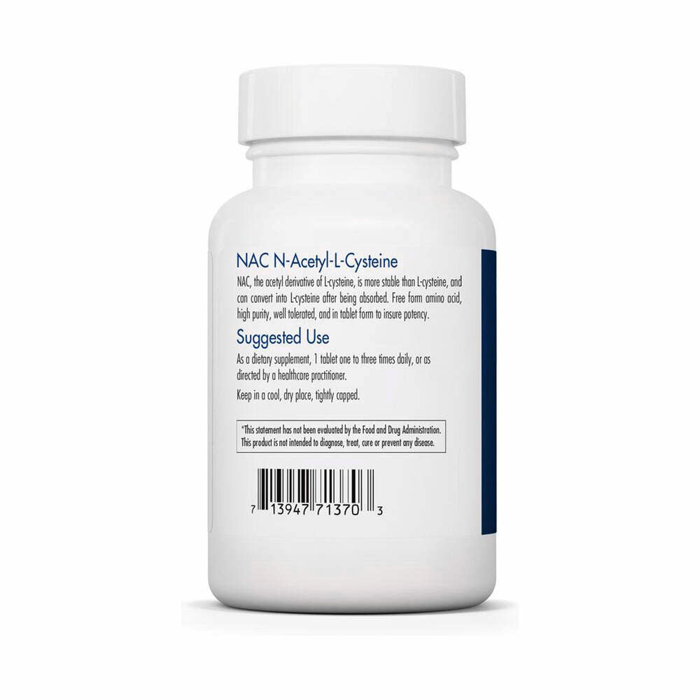 NAC N-Acetyl Cysteine - 120 Tablets | Allergy Research Group