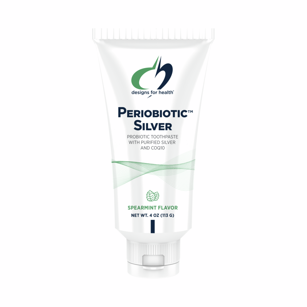 PerioBiotic Silver (Probiotic Toothpaste) Spearmint - 113g | Designs For Health