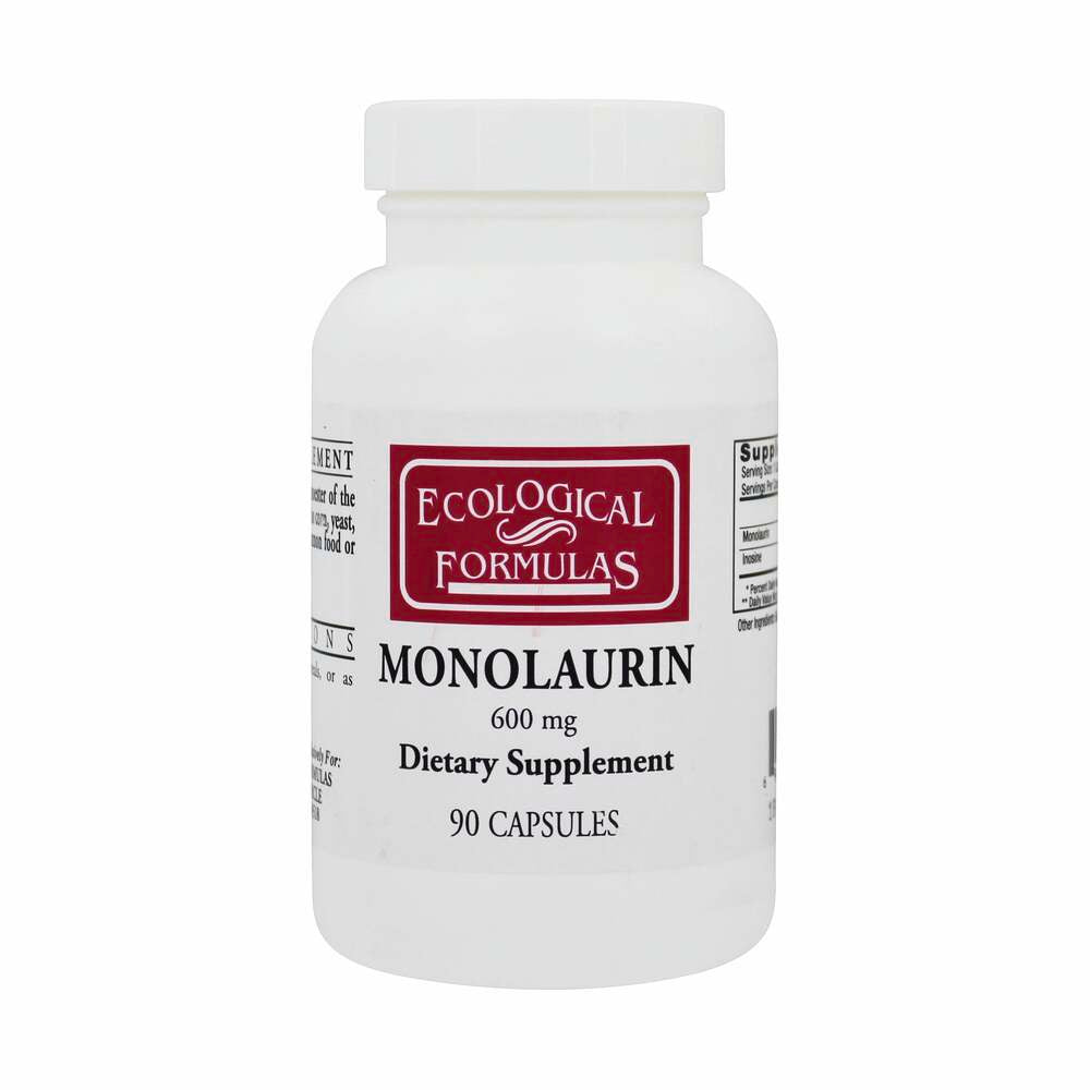 Monolaurin 600mg (Lauric Acid) - 90 Capsules | Ecological Formulas