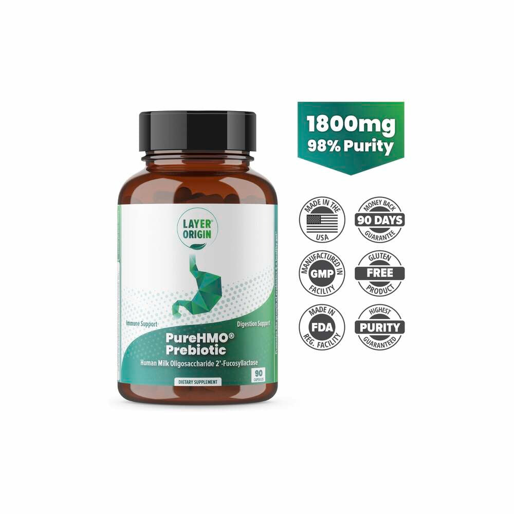 PureHMO Prebiotic - 90 Capsules | Layer Origin