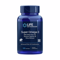 Super Omega-3 EPA/DHA with Sesame Lignans & Olive Extract - 120 Softgels | Life Extension