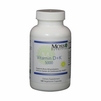 Vitamin D + K 5000 - 180 Capsules | Moss Nutrition