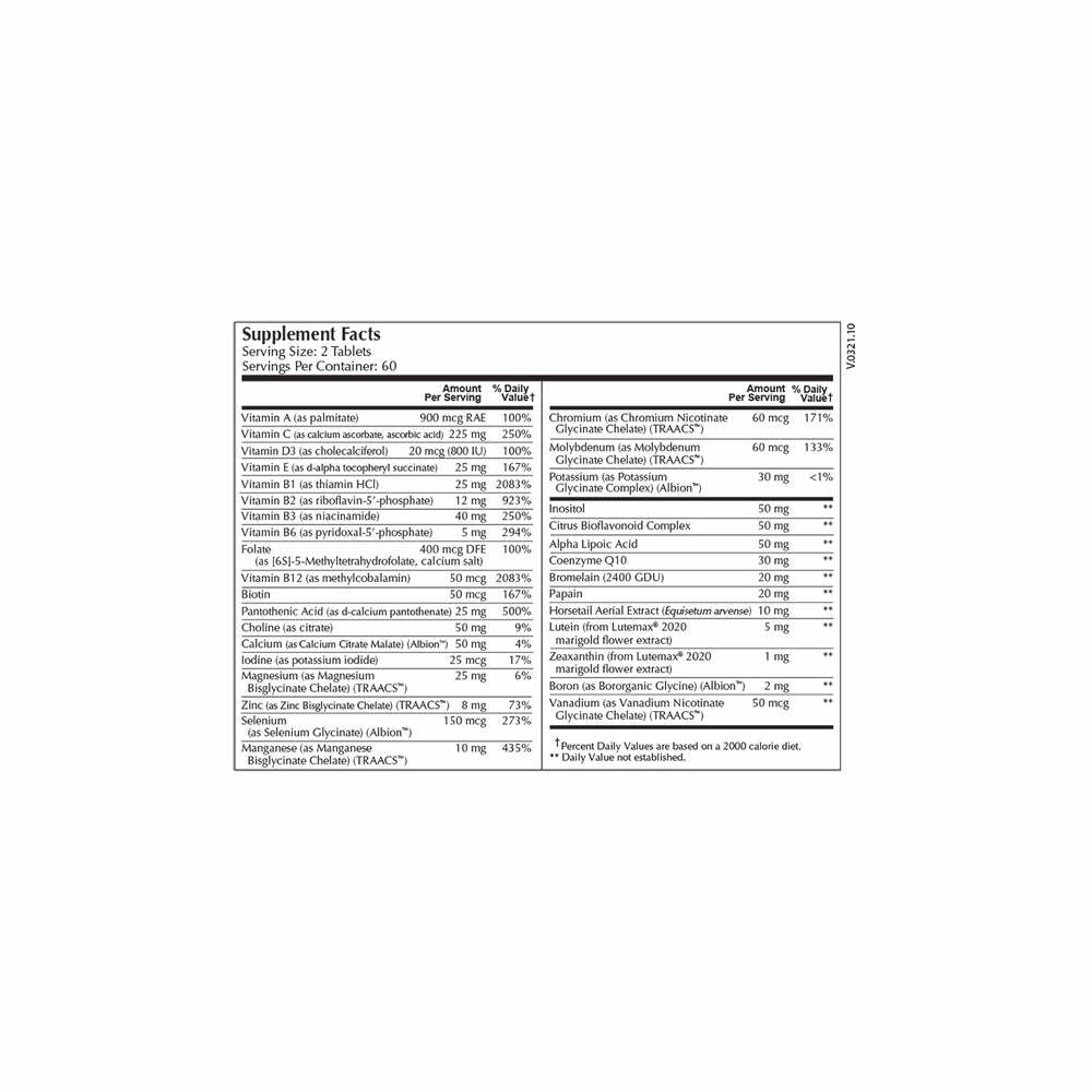 BID MultiSelect (Without Copper, Iron, Vitamin K) - 120 Tablets | Moss Nutrition