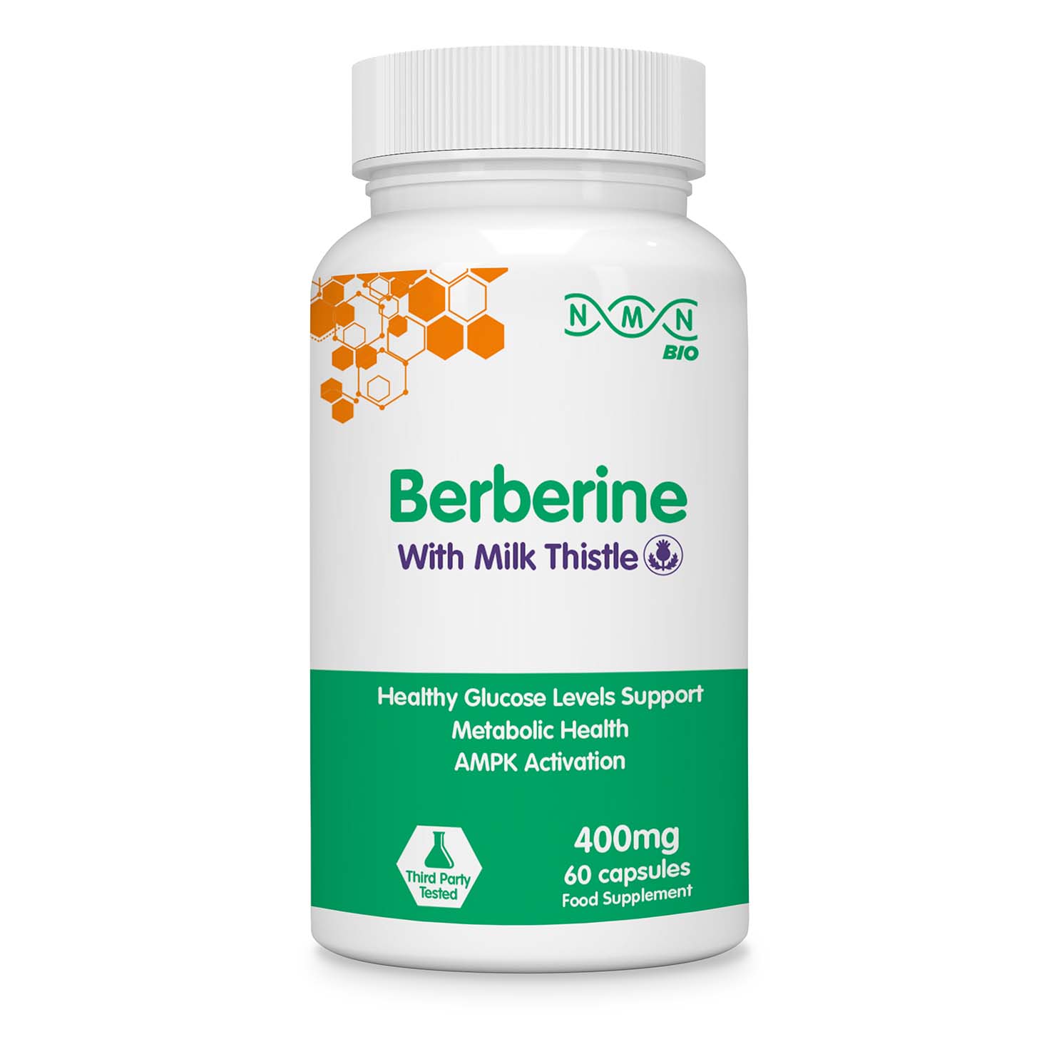 Berberine 400mg with Milk Thistle - 60 Capsules | NMN Bio