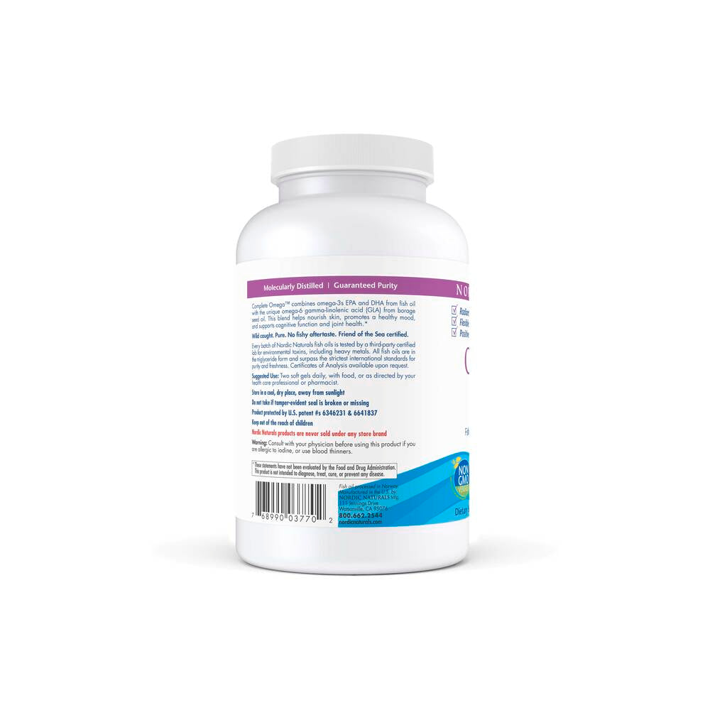 Complete Omega 565mg (Lemon Flavour) - 180 Softgels | Nordic Naturals