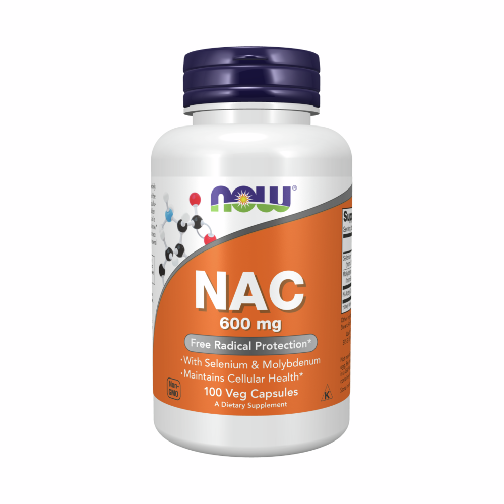 NAC 600mg with Selenium - 100 Capsules | NOW Foods