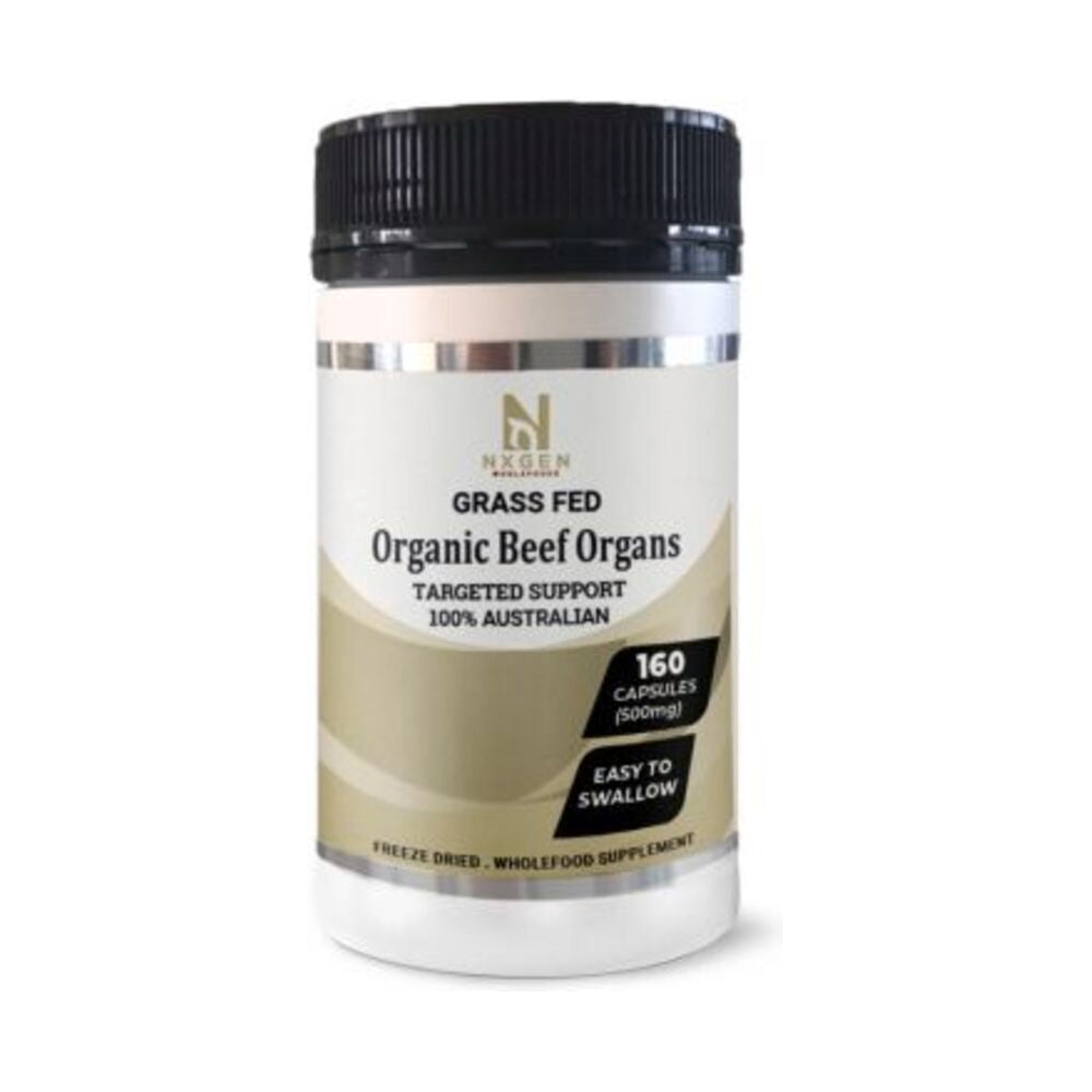 Grass Fed Beef Organs 500mg - 160 Capsules | NXGEN Wholefoods