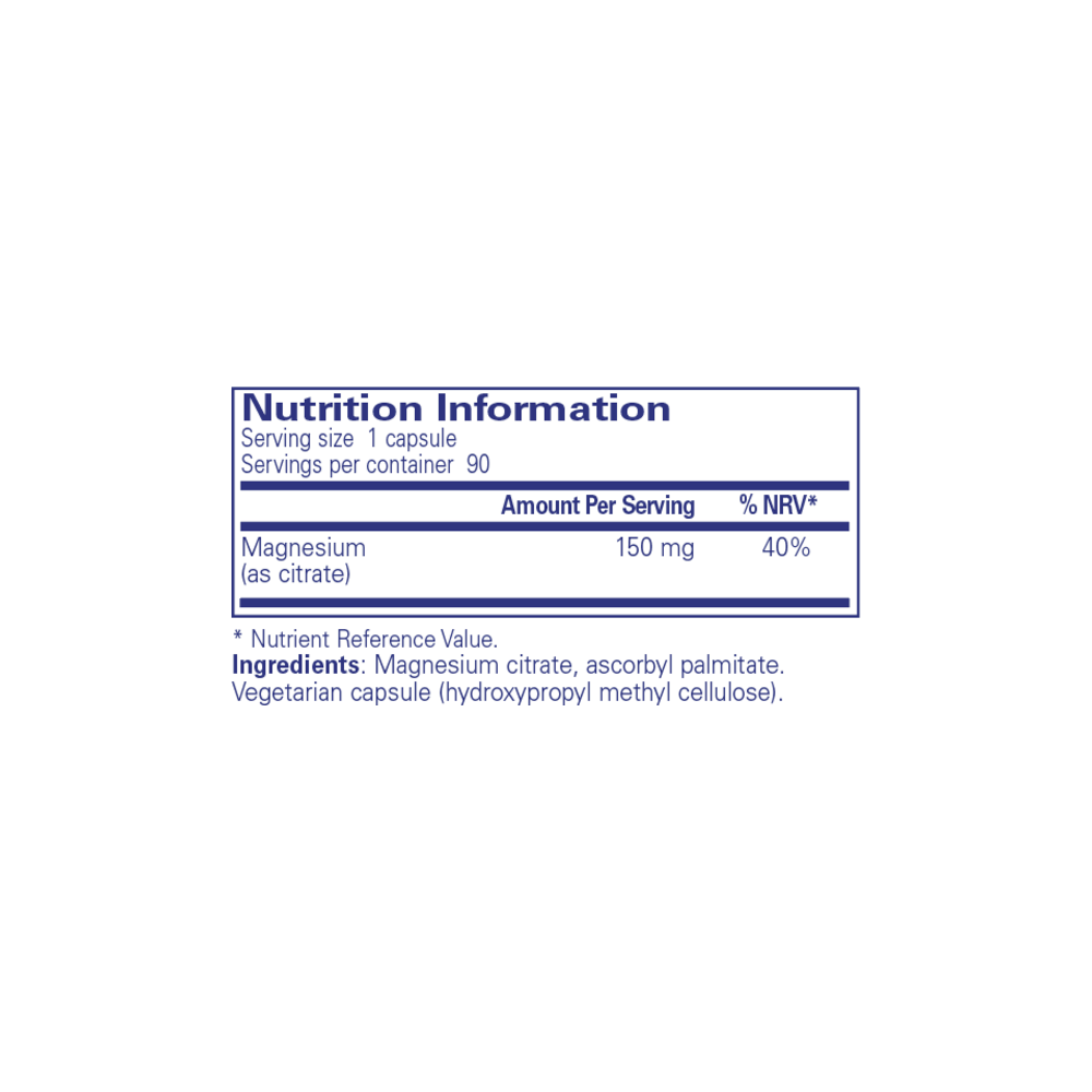 Magnesium (Citrate) -  90 Capsules | Pure Encapsulations