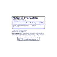 Reduced Glutathione - 60 Capsules | Pure Encapsulations