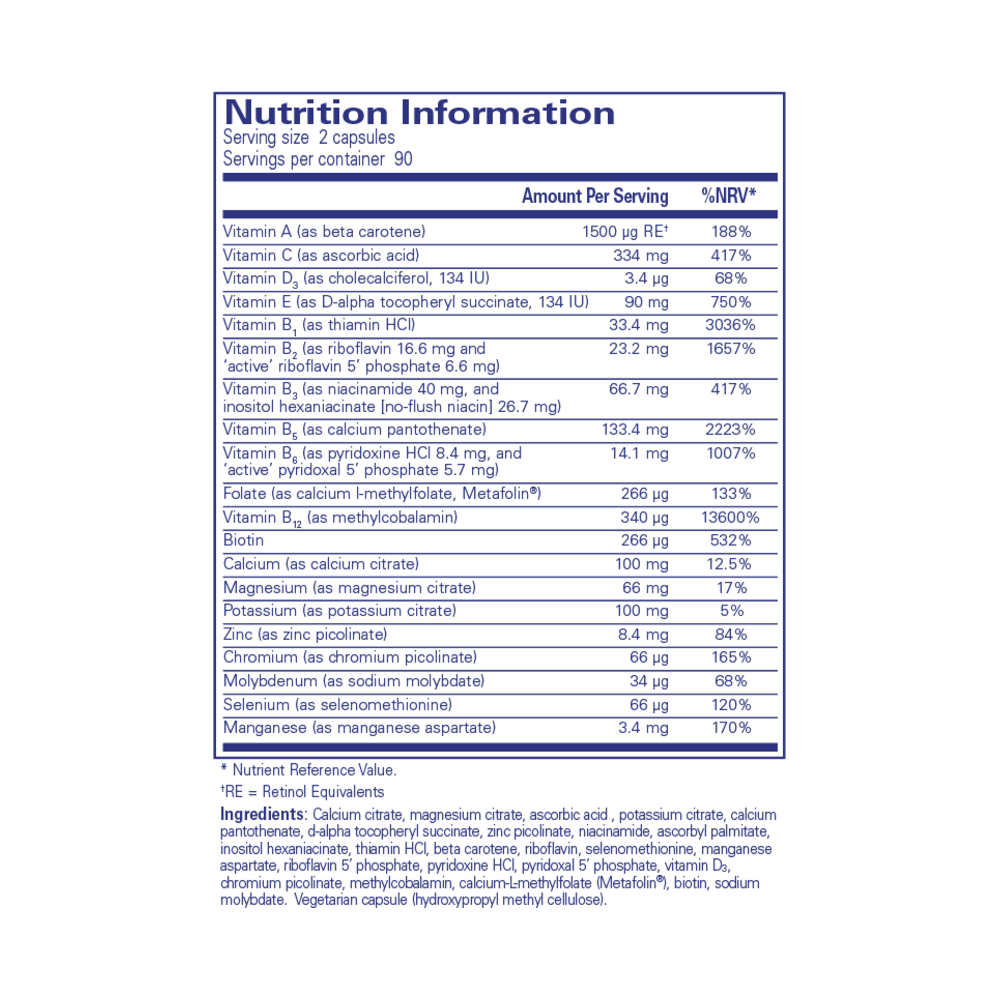 Nutrient 950E without Cu, Fe & Iodine - 180 Capsules | Pure Encapsulations