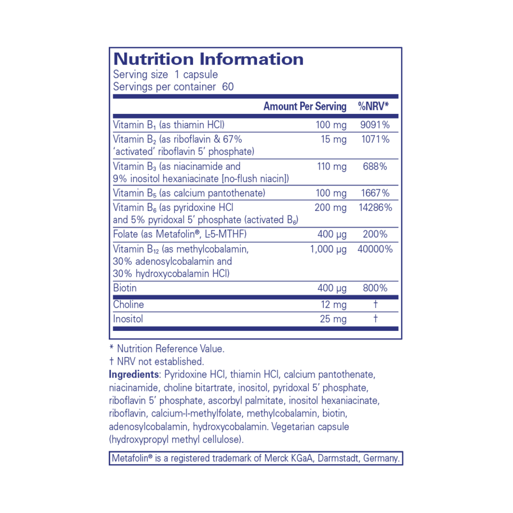 B6 Complex - 60 Capsules | Pure Encapsulations