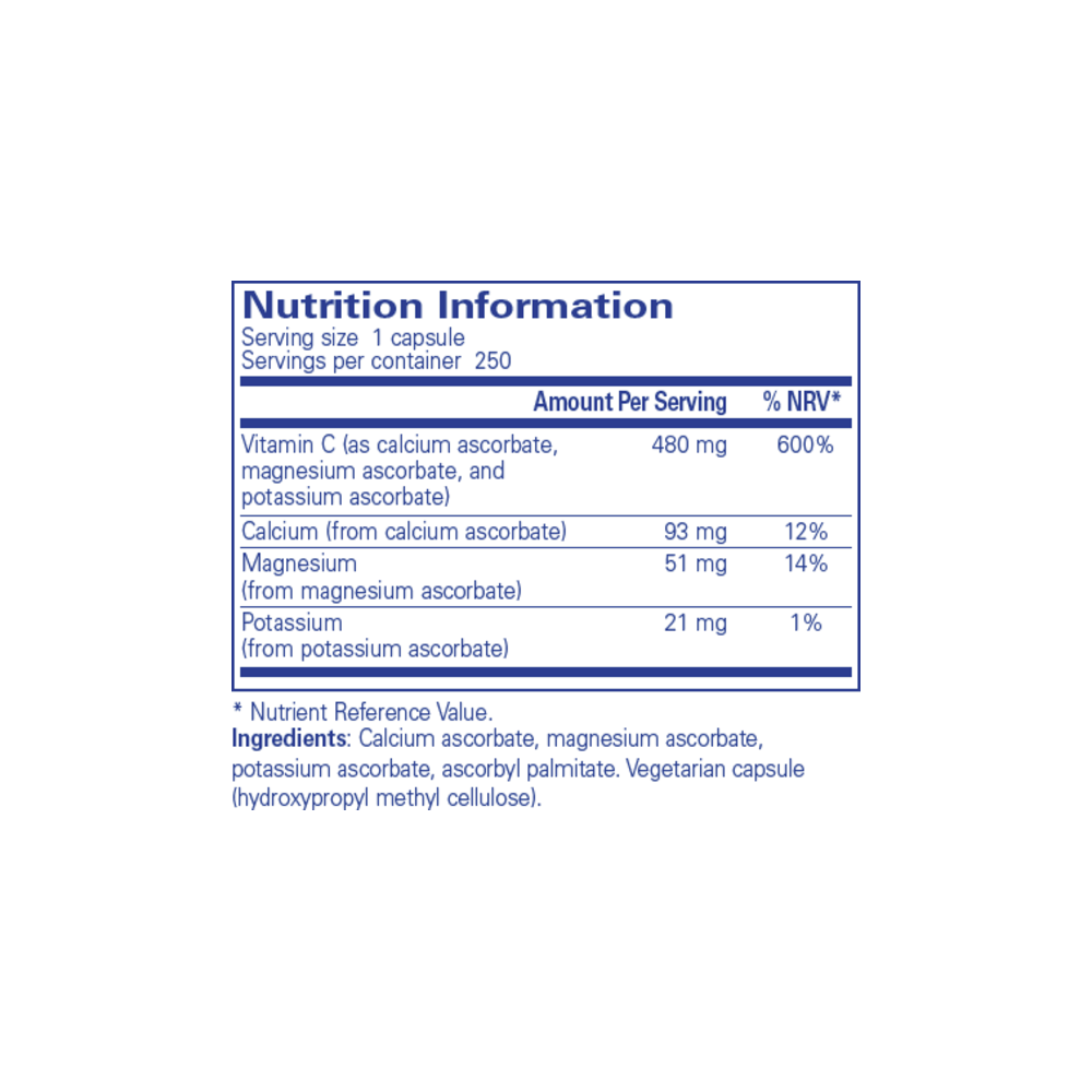 Buffered Ascorbic Acid - 250 Capsules | Pure Encapsulations