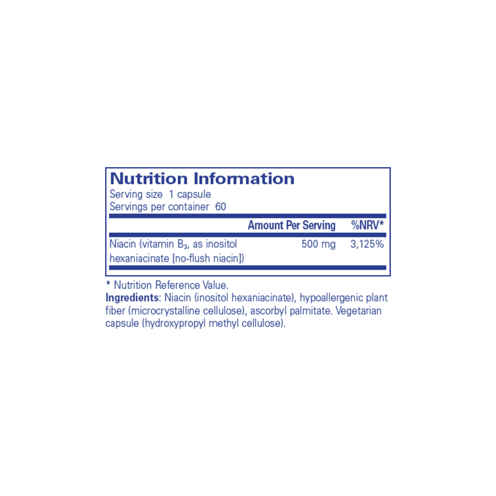 Niacitol 500mg - 60 Capsules | Pure Encapsulations