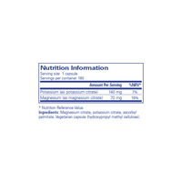 Potassium Magnesium (citrate) - 180 Capsules | Pure Encapsulations