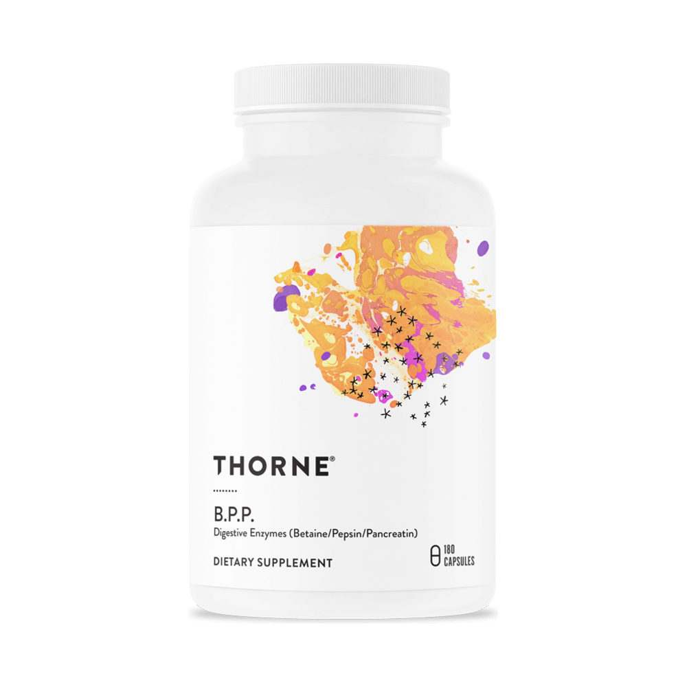 B.P.P. Digestive Enzymes (Betaine, Pepsin, Pancreatin) - 180 Capsules | Thorne