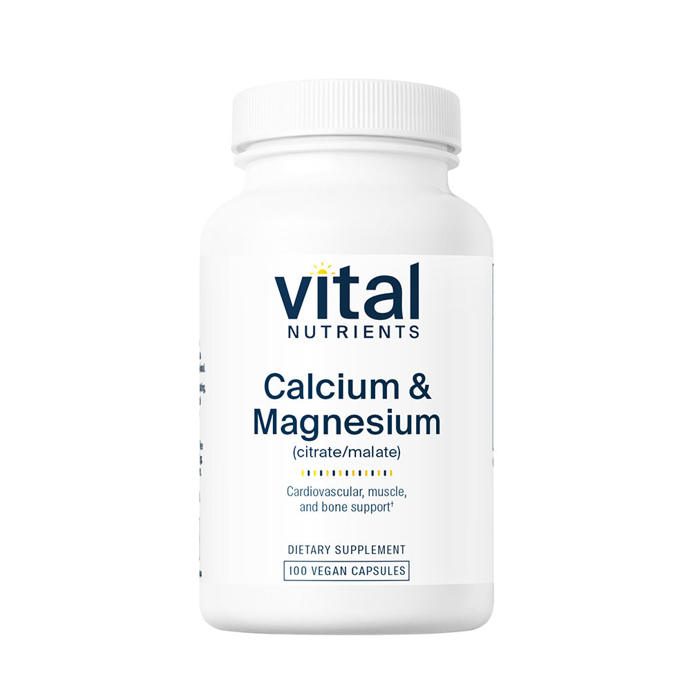 Calcium/Magnesium (Citrate & Malate) - 100 Capsules | Vital Nutrients