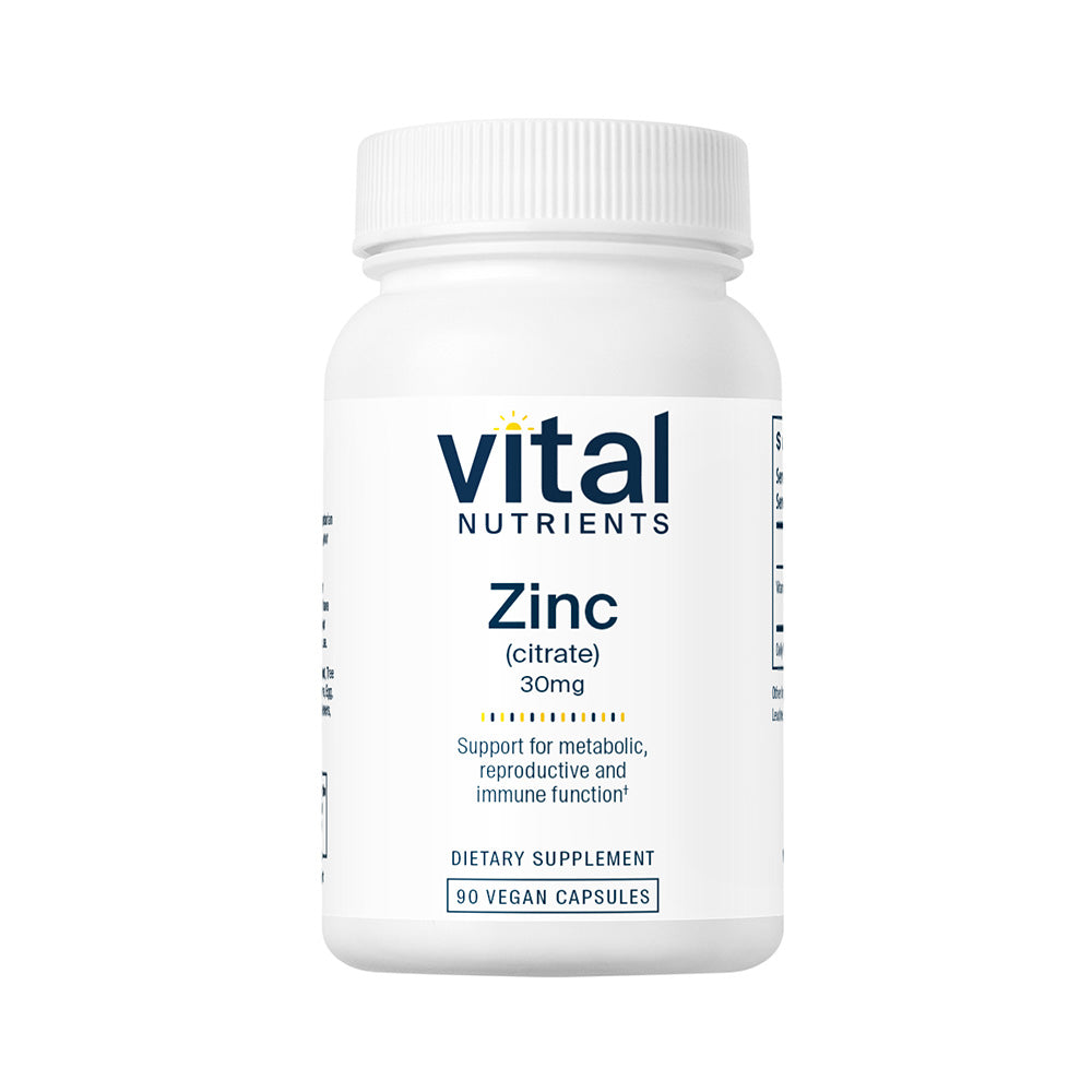 Zinc Citrate 30mg - 90 Capsules | Vital Nutrients