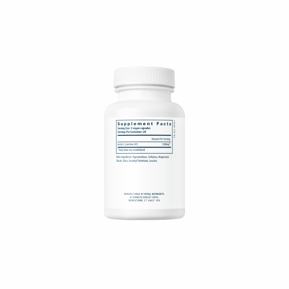 Acetyl L-Carnitine 500mg - 60 Capsules | Vital Nutrients