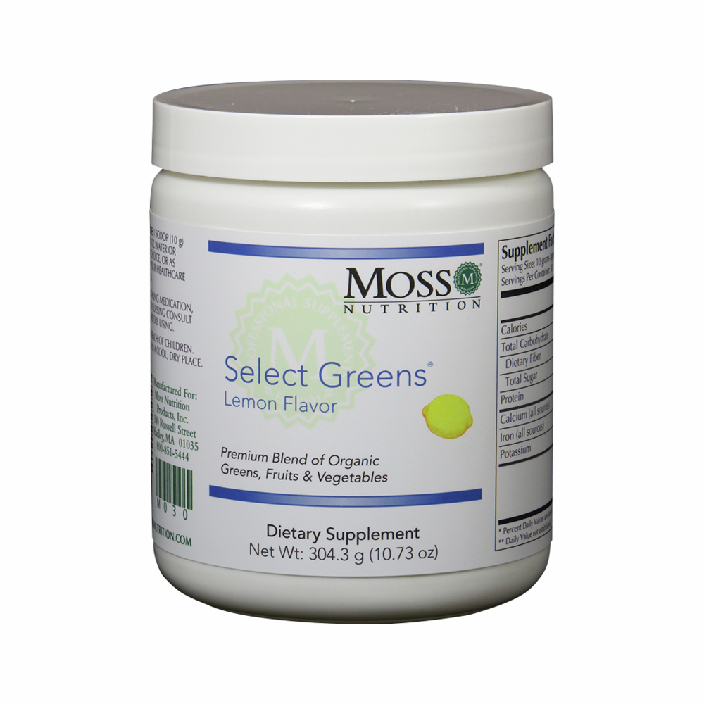 Select Greens (Lemon Flavour) - 304.3g | Moss Nutrition